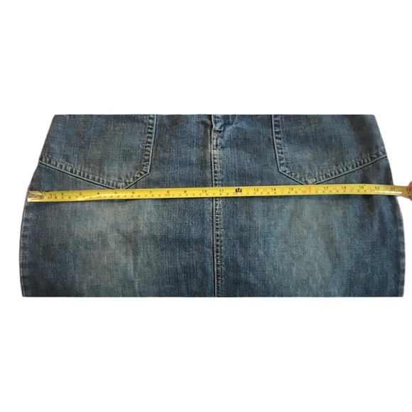 Vintage Union Bay Long Denim Jean Skirt With Slit Junior Size 13 - Picture 8 of 10